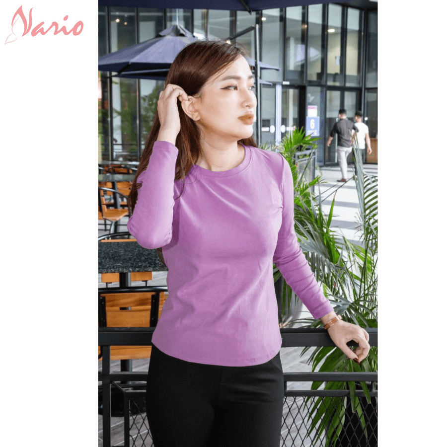 Áogiữ nhiệt nữ VARIO, vải cotton co giãn giữ nhiệt tốt VH20-04 - Ảnh 5