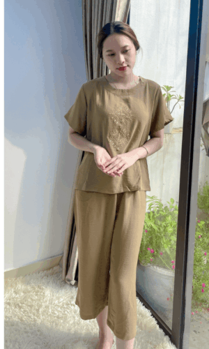 Bộ đũi nữ nhăn VARIO dành cho người trung tuổi VB22-01