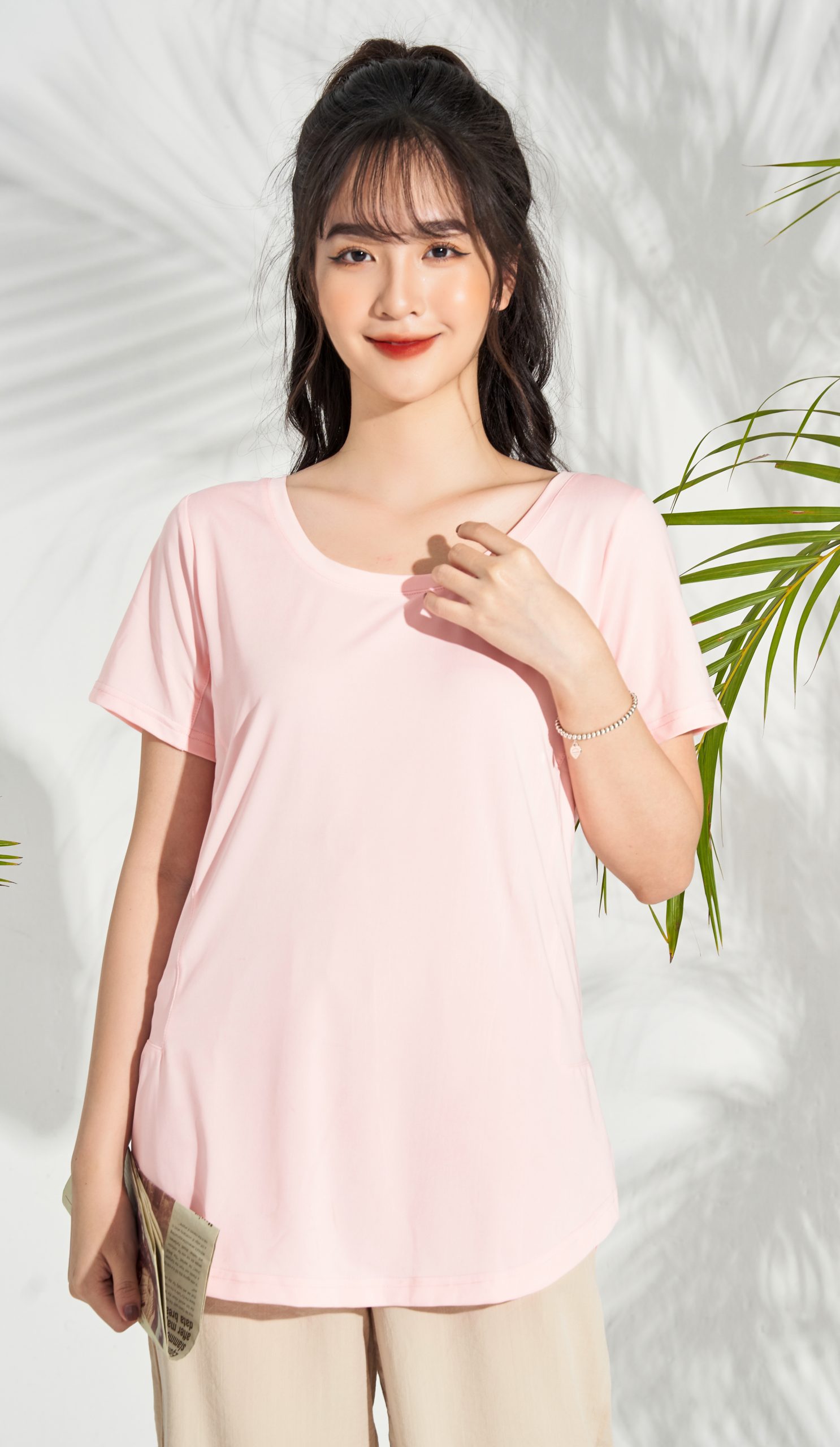 Áo phông nữ cổ tròn Freesize VARIO VT21-01