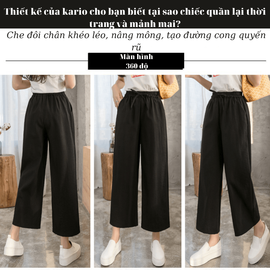 Quần đũi nữ VARIO ống rộng mềm mịn, thoáng mát VR20-01 - Ảnh 7