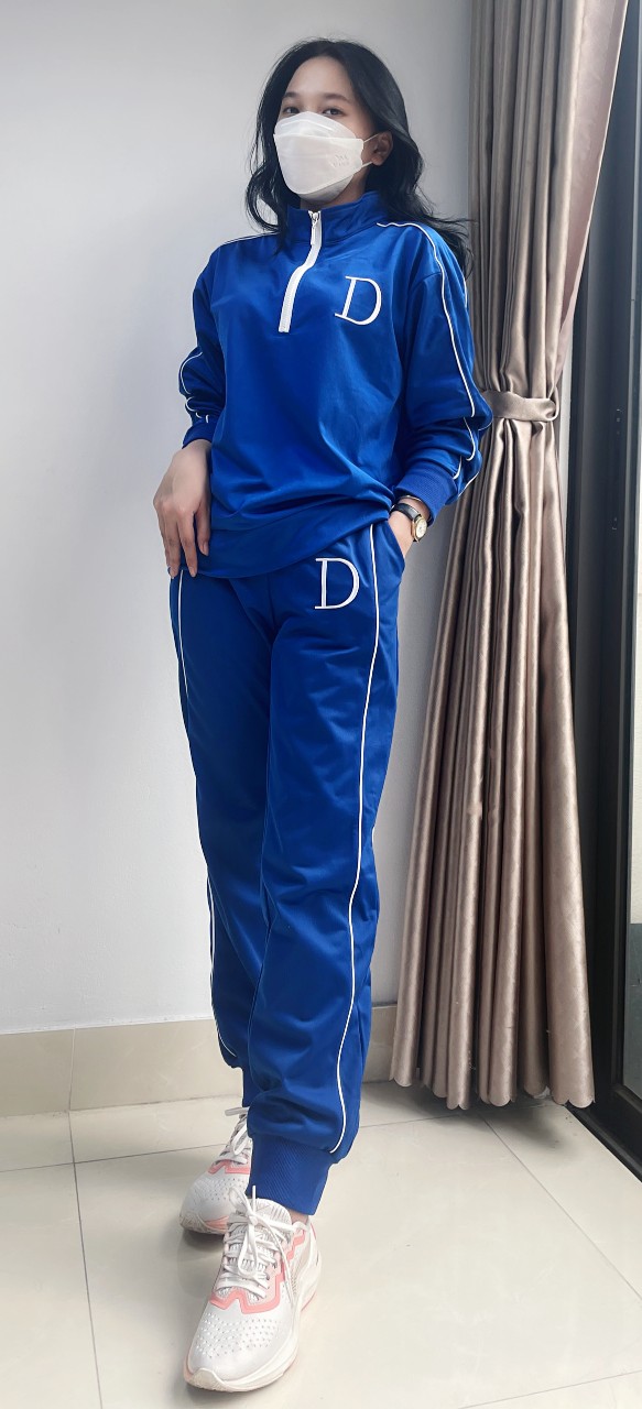Bộ thể thao nữ VARIO phong cách trẻ trung in chữ D phong cách Hàn Quốc VB22-06 - Ảnh 5