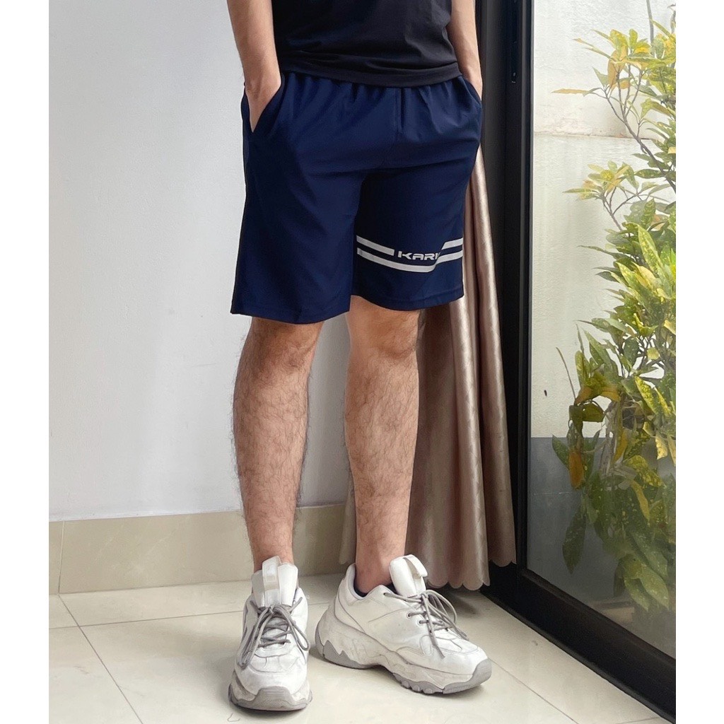 Quần đùi nam thể thao KARIO vải gió co giãn tiện dụng in logo KD30 - Ảnh 5