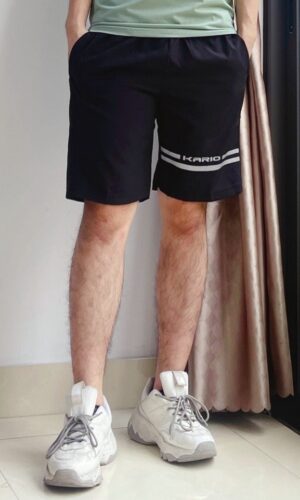 Quần đùi nam thể thao KARIO vải gió co giãn tiện dụng in logo KD30